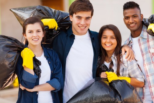 Professional team clearing a house in South Kensington